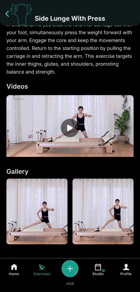 Planoura schedule screen